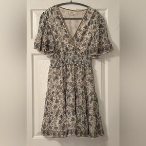 Max Studio Smocked Waist Tiered Dress Size M